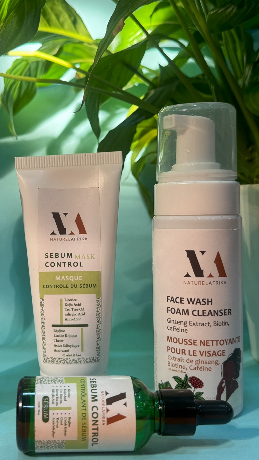 The PURE KIT AntiAcne Trio/ Face Wash Foam + Sebum Control Serum +